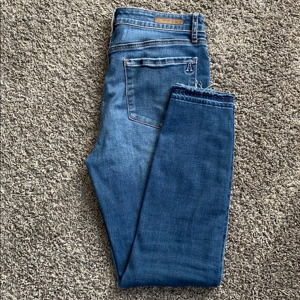 Articles of society High waisted jeans raw hem